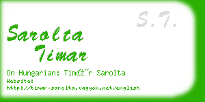 sarolta timar business card